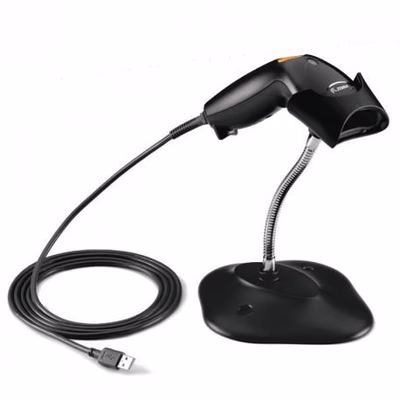 Immagine di Lettore codici a barre ZEBRA LS1203 1D, KIT CON CAVO USB E STAND INCLUSI LS12037AZU0100E