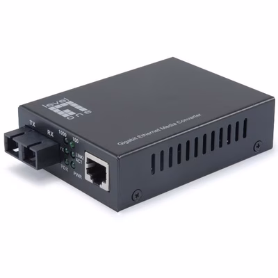 Immagine di Switch LEVEL ONE LEVELONE GVT-2001 - MEDIA CONVERTER GIGABIT da RJ4 GVT-2001E