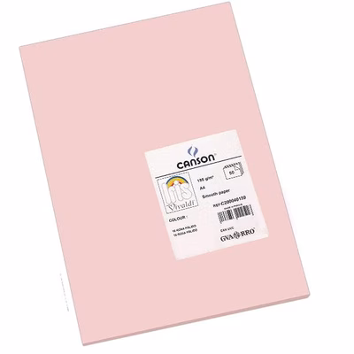 Immagine di Cartoncino canson irisvivaldi a4 g185 rosa risma da 50 fogli