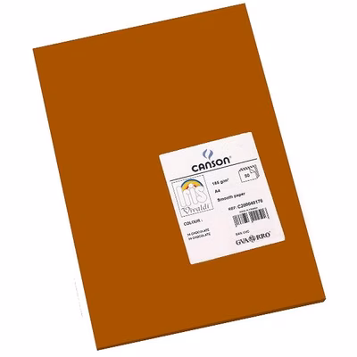 Immagine di Cartoncino canson irisvivaldi a4 g185 cioccolato risma da 50 fogli