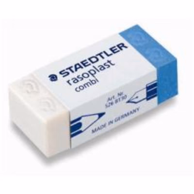 Immagine di Gomma STAEDTLER RASOPLAST COMBI 526 BT colore bianco-blu