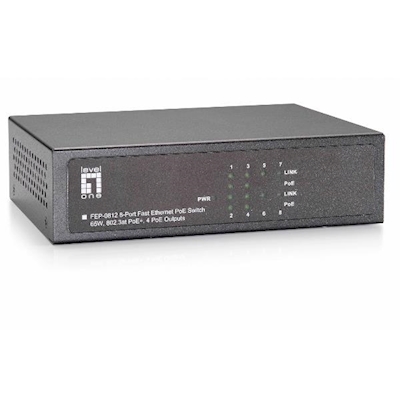 Immagine di Switch LEVEL ONE LEVELONE FEP-0812 - SWITCH 8-PORTE 10/100 POE 802. FEP-0812E