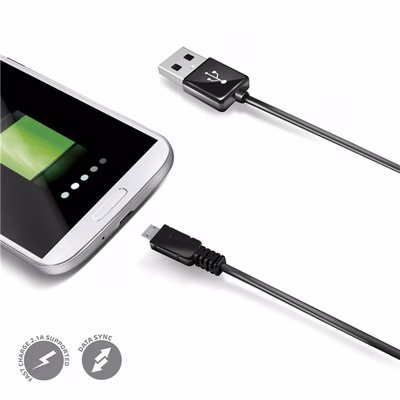 Immagine di USB to microusb 10w cable black