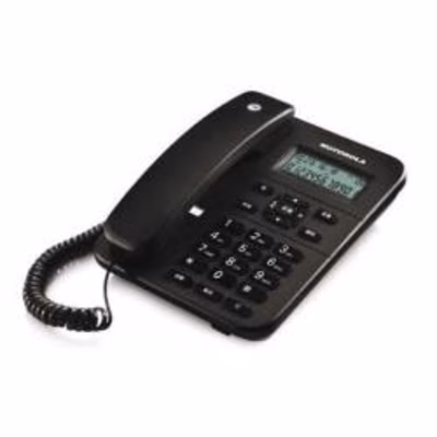 Immagine di Telefono con filo MOTOROLA TELEFONO FISSO CT202 NERO CON DISPLAY 107CT202B
