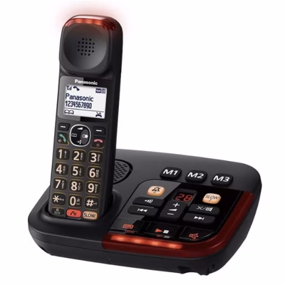 Immagine di Telefono cordless digitale PANASONIC CORDLESS KX-TGM420 BLACK SEGRETERIA KX-TGM420EXB
