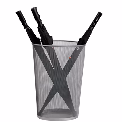 Immagine di Portaombrelli RAIN in rete metallica mesh colore grigio