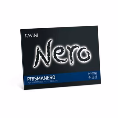 Immagine di Album prismanero - 24x33cm - 10 fogli - 128gr - monoruvido - favini