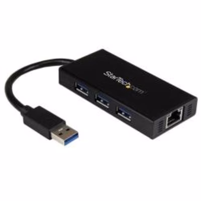 Immagine di Hub portatile USB 3.0 con gbe
