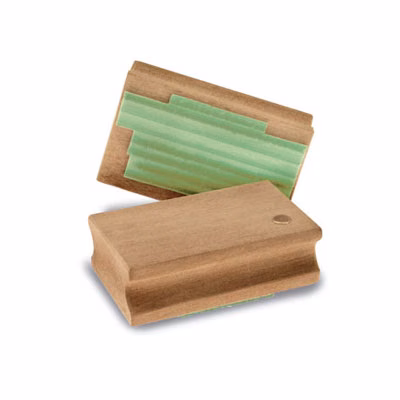 Immagine di Timbro in gomma con montatura in legno 5 righe