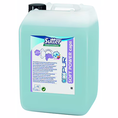 Immagine di Ammorbidente SUTTER SOFT POWER profumato lavaggio manuale e automatico dei tessuti - tanica da 20 kg