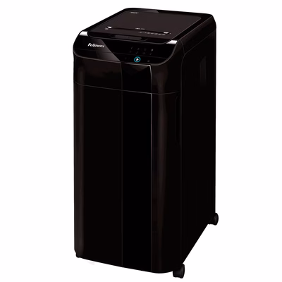 Immagine di Distruggidocumenti a frammenti automatico FELLOWES AUTOMAX 450C livello sicurezza P-4 colore nero