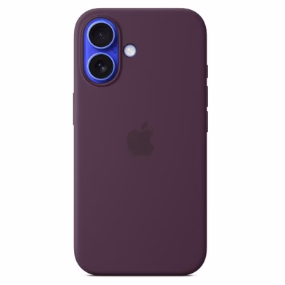 Immagine di Cover Magsafe in silicone colore prugna per iPhone 16 Plus