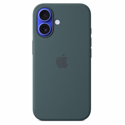 Immagine di Cover Magsafe in silicone colore verde lago per iPhone 16 Plus