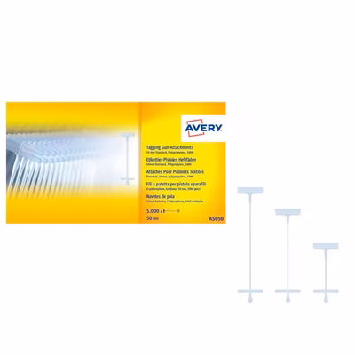 Immagine di Fili a paletta AVERY AS040 per pistola sparafili TGS001 in polipropilene trasparente
