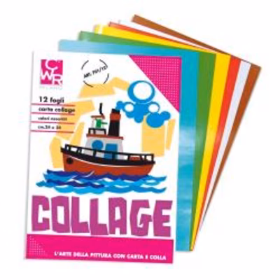 Immagine di Deco - album carta rasata lucida, 80gr, 24x34cm, 12 fogli, carta leggera facile da ritagliare ed inc