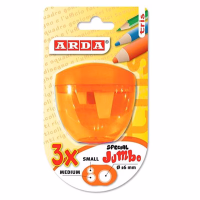 Immagine di Temperamatite con serbatoio a tre fori ARDA TRIS colore arancione