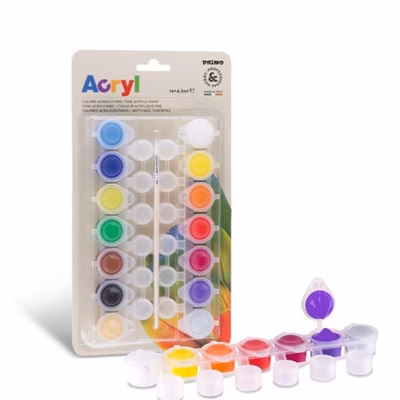 Immagine di Cf14colori acrilici x 4ml + pennell