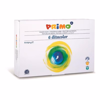 Immagine di 6 colori tempera a dita 250g