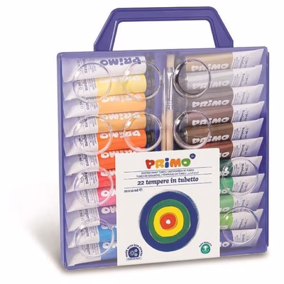 Immagine di Tubi tempera - 12 ml - colori assortiti - primo - astuccio 22 pezzi