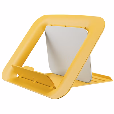 Immagine di Supporto per laptop regolabile LEITZ ERGO COSY in plastica riciclata colore giallo