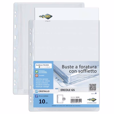 Immagine di Busta foratura universale SEIROTA Ercole GS con soffietto 22x30