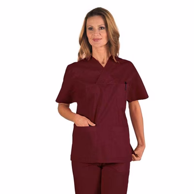 Immagine di Casacca Collo a V bordeaux taglia L