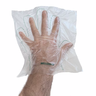 Immagine di Guanti monouso palmati in polietilene