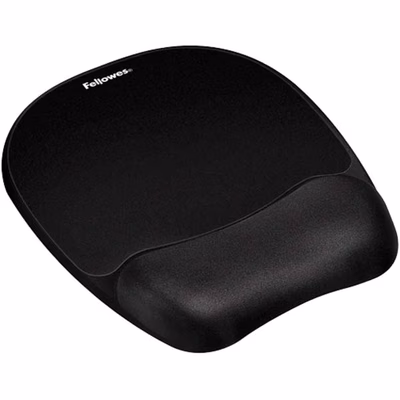 Immagine di Tappetino mouse c/poggiap. FELLOWES MEMORY nero