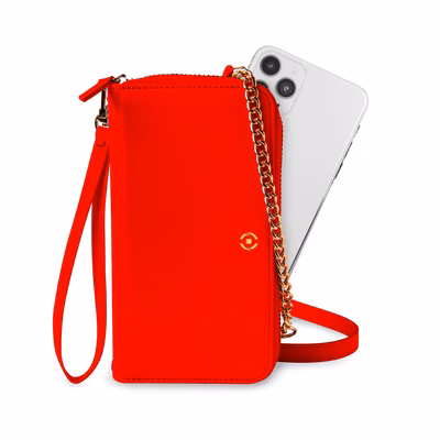 Immagine di Custodia similpelle rosso CELLY VENERE - Universal Wallet Case VENERERD