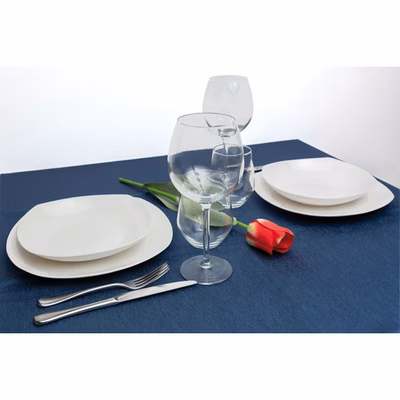 Immagine di Tovaglia antimacchia in polipropilene ROIAL VANITY 150x200 colore blu 12 pezzi