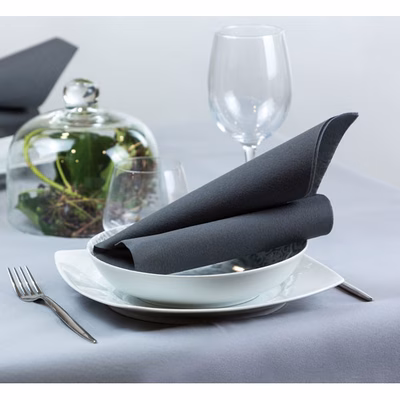 Immagine di Tovagliolo in carta a secco airlaid ROIAL CADI' 40X40 colore grafite 50 pezzi