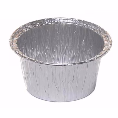 Immagine di Contenitori monouso circolari in alluminio CUKI 120 ml cm 3,9x8,5 pack 100pz