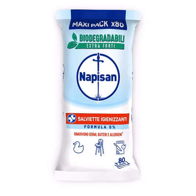 Immagine di Salviette NAPISAN biodegrad. s/risciacquo 80 pezzi