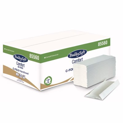 Immagine di Carta asciugamani piegata a "C" BULKY SOFT COMFORT 2 veli 153ff