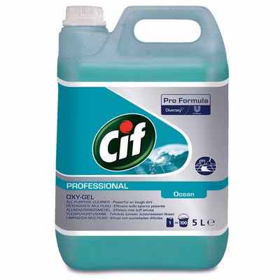 Immagine di Detergente in gel con ossigeno attivo CIF PROFESSIONAL OXI-GEL OCEAN 5 litri