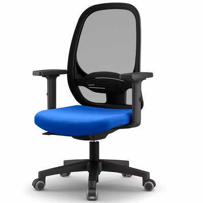 Immagine di Sedia operativa O-ZONE braccioli regolabili sedile blu