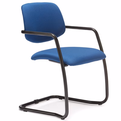 Immagine di Sedia CITY struttura nera schienale e sedile blu