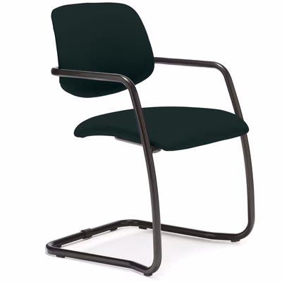 Immagine di Sedia CITY struttura nera schienale e sedile nero