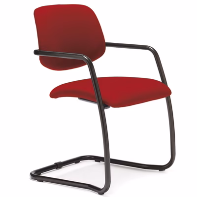 Immagine di Sedia CITY struttura nera schienale e sedile rosso