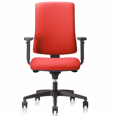 Immagine di Sedia operativa EOS braccioli regolabili tessuto rosso