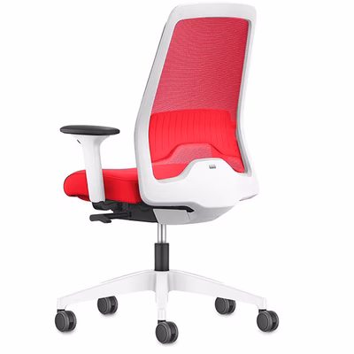Immagine di Sedia operativa NEW EVERY struttura bianca rosso