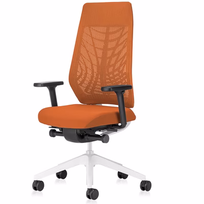 Immagine di Sedia operativa JOYCE struttura grigio chiaro arancio