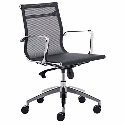 Immagine di Sedia direzionale WIND schienale medio rete nera