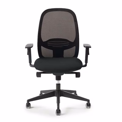 Immagine di Sedia operativa HOPPER braccioli regolabili tessuto nero