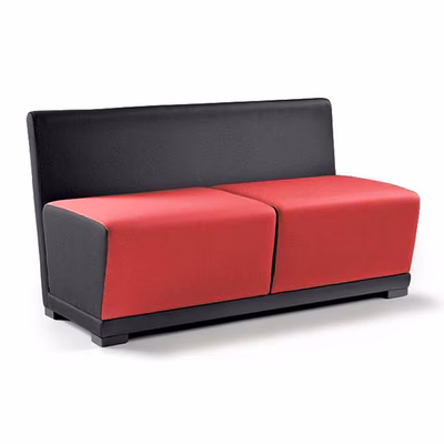 Immagine di Divano crt schienale basso s/braccioli basi colore rosso