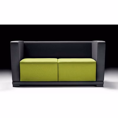 Immagine di Divano crt schienale basso c/braccioli basi colore verde