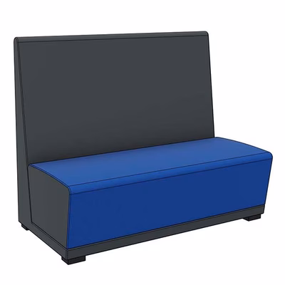 Immagine di Divano crt schienale alto s/braccioli basi colore blu