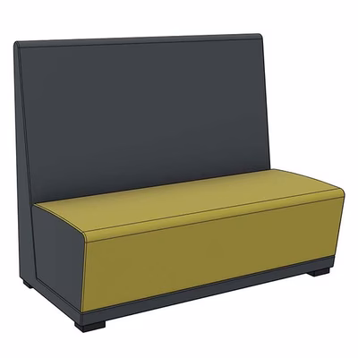 Immagine di Divano crt schienale alto s/braccioli basi colore verde