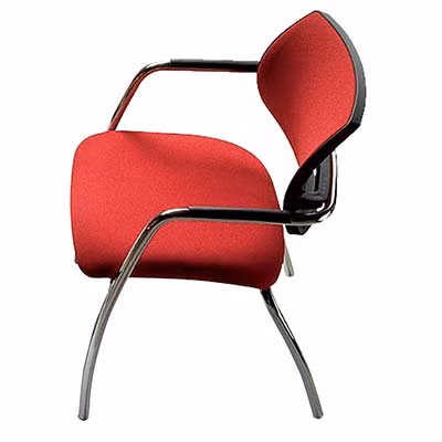 Immagine di Sedia visitatore SYSTEM tessuto rosso