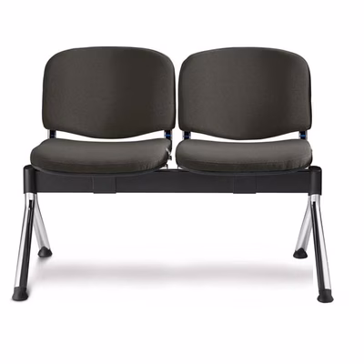 Immagine di Sedia ELICA ISO su trave 2p tessuto nero